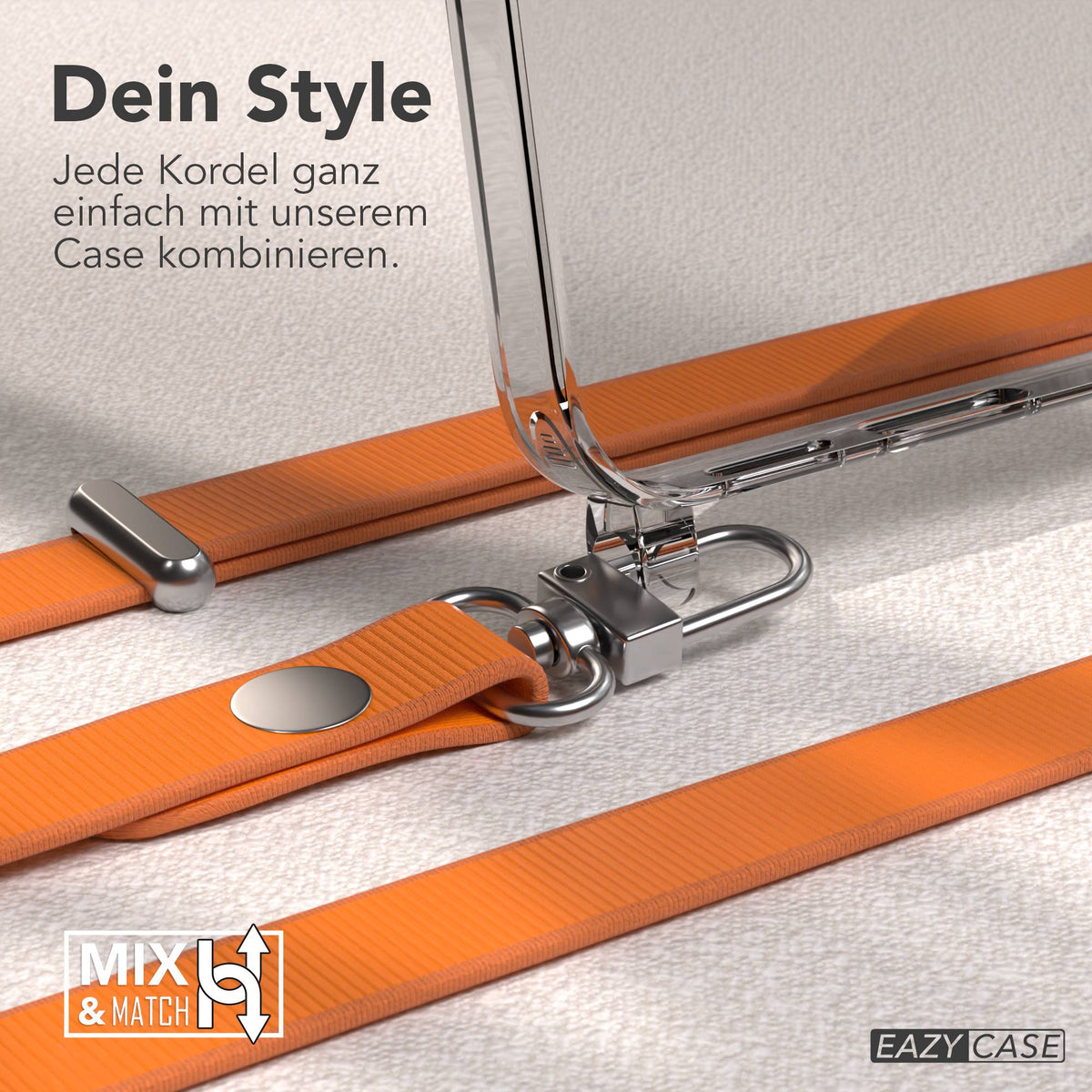 Samsung Galaxy S25 FE MagSafe Hülle mit magnetischer Crossbody Handykette #farbe_orange-magsafe-funktion-ohne-magsafe