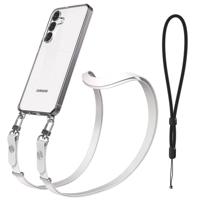 Samsung Galaxy S25 FE MagSafe Hülle mit magnetischer Crossbody Handykette #farbe_grau-magsafe-funktion-ohne-magsafe