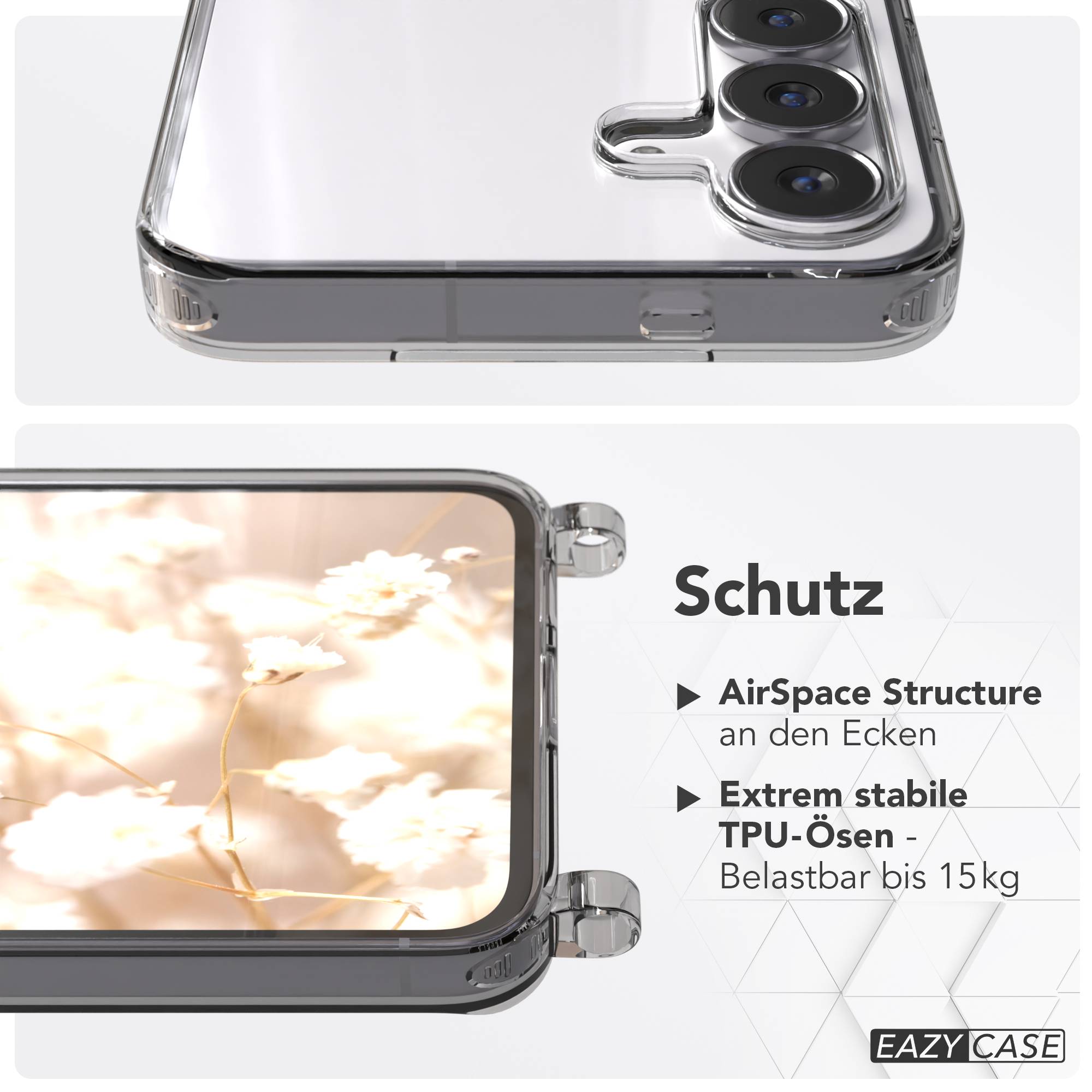 Samsung Galaxy S25 FE MagSafe Hülle mit magnetischer Crossbody Handykette #farbe_hellblau-magsafe-funktion-ohne-magsafe