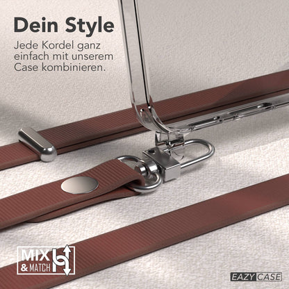 Samsung Galaxy S25 FE MagSafe Hülle mit magnetischer Crossbody Handykette #farbe_braun-magsafe-funktion-ohne-magsafe