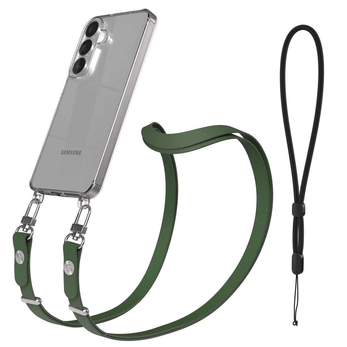 Samsung Galaxy S26 MagSafe Schutzhülle mit magnetischer Crossbody Handykette #farbe_grun-magsafe-funktion-ohne-magsafe