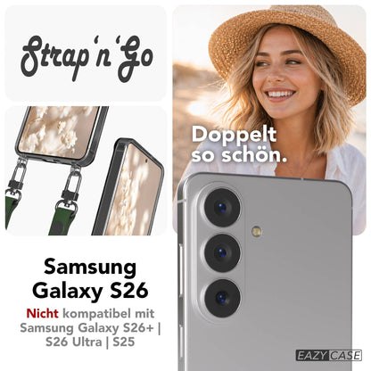Samsung Galaxy S26 MagSafe Schutzhülle mit magnetischer Crossbody Handykette #farbe_grun-magsafe-funktion-ohne-magsafe