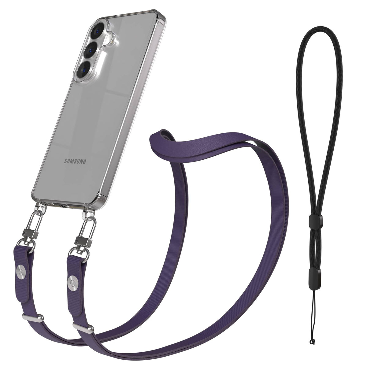 Samsung Galaxy S26 MagSafe Schutzhülle mit magnetischer Crossbody Handykette #farbe_lila-magsafe-funktion-ohne-magsafe