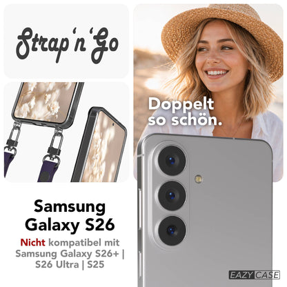 Samsung Galaxy S26 MagSafe Schutzhülle mit magnetischer Crossbody Handykette #farbe_lila-magsafe-funktion-ohne-magsafe