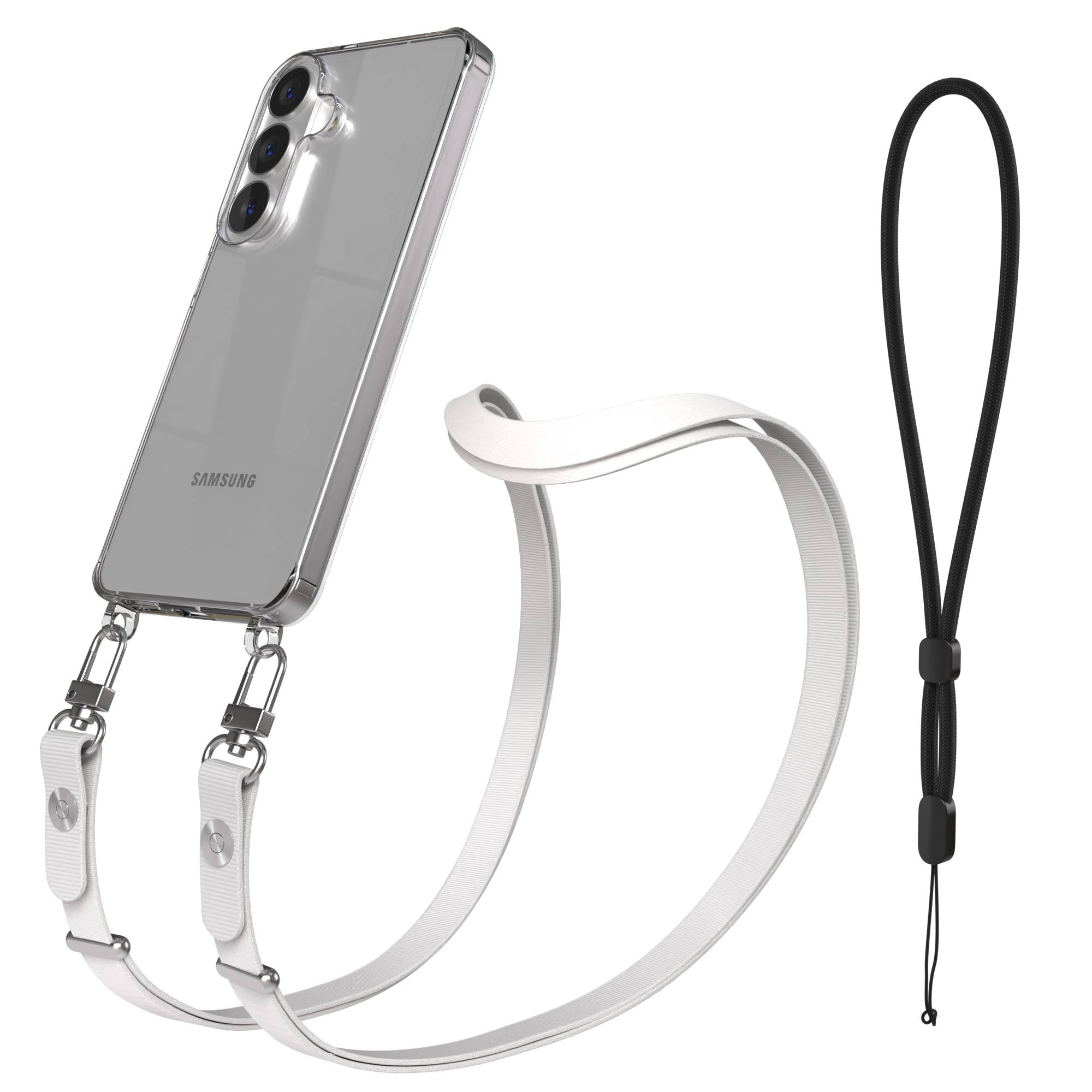 Samsung Galaxy S26 MagSafe Schutzhülle mit magnetischer Crossbody Handykette #farbe_grau-magsafe-funktion-ohne-magsafe