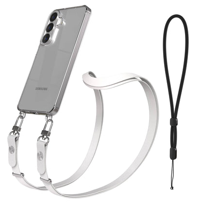 Samsung Galaxy S26 MagSafe Schutzhülle mit magnetischer Crossbody Handykette #farbe_grau-magsafe-funktion-ohne-magsafe