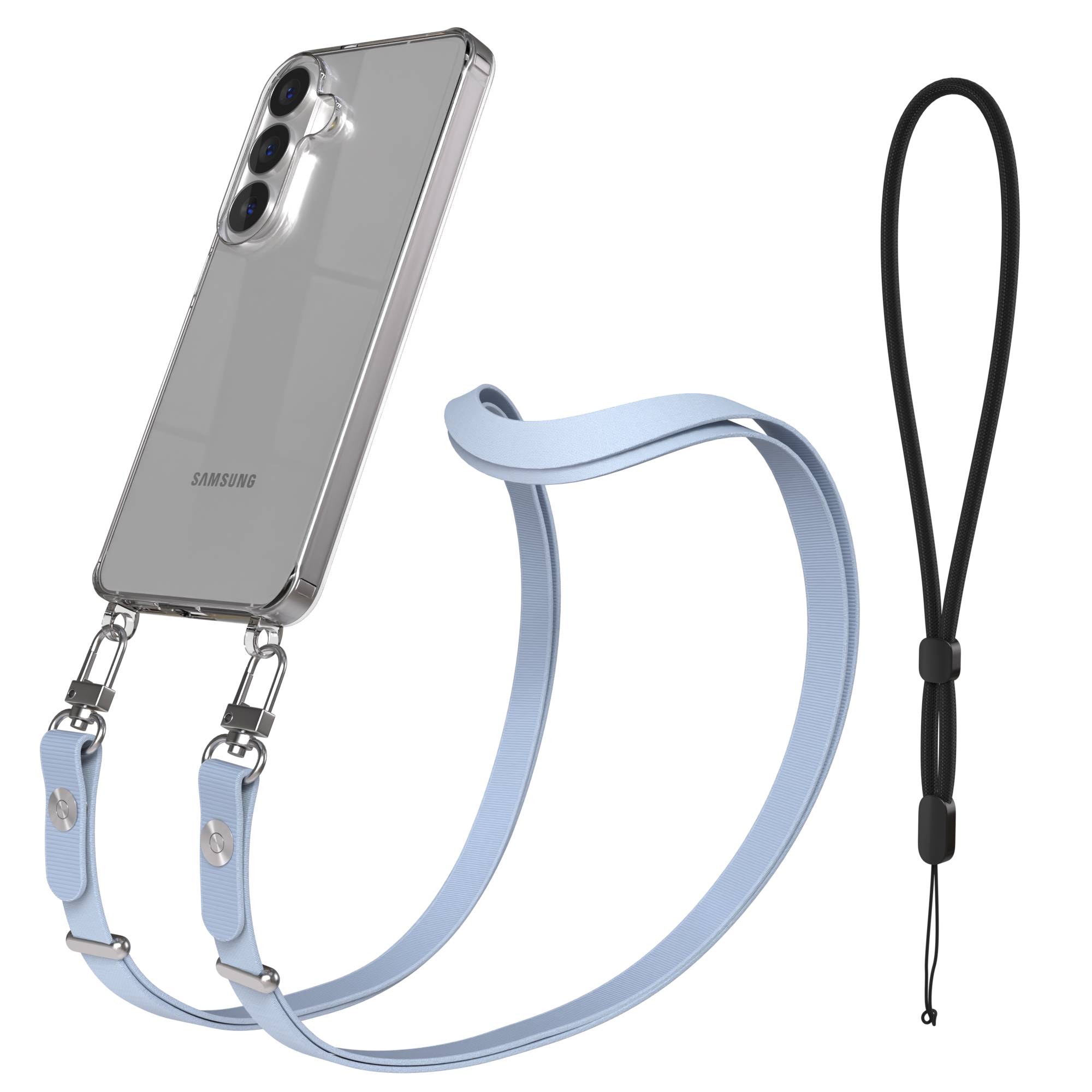 Samsung Galaxy S26 MagSafe Schutzhülle mit magnetischer Crossbody Handykette #farbe_hellblau-magsafe-funktion-ohne-magsafe
