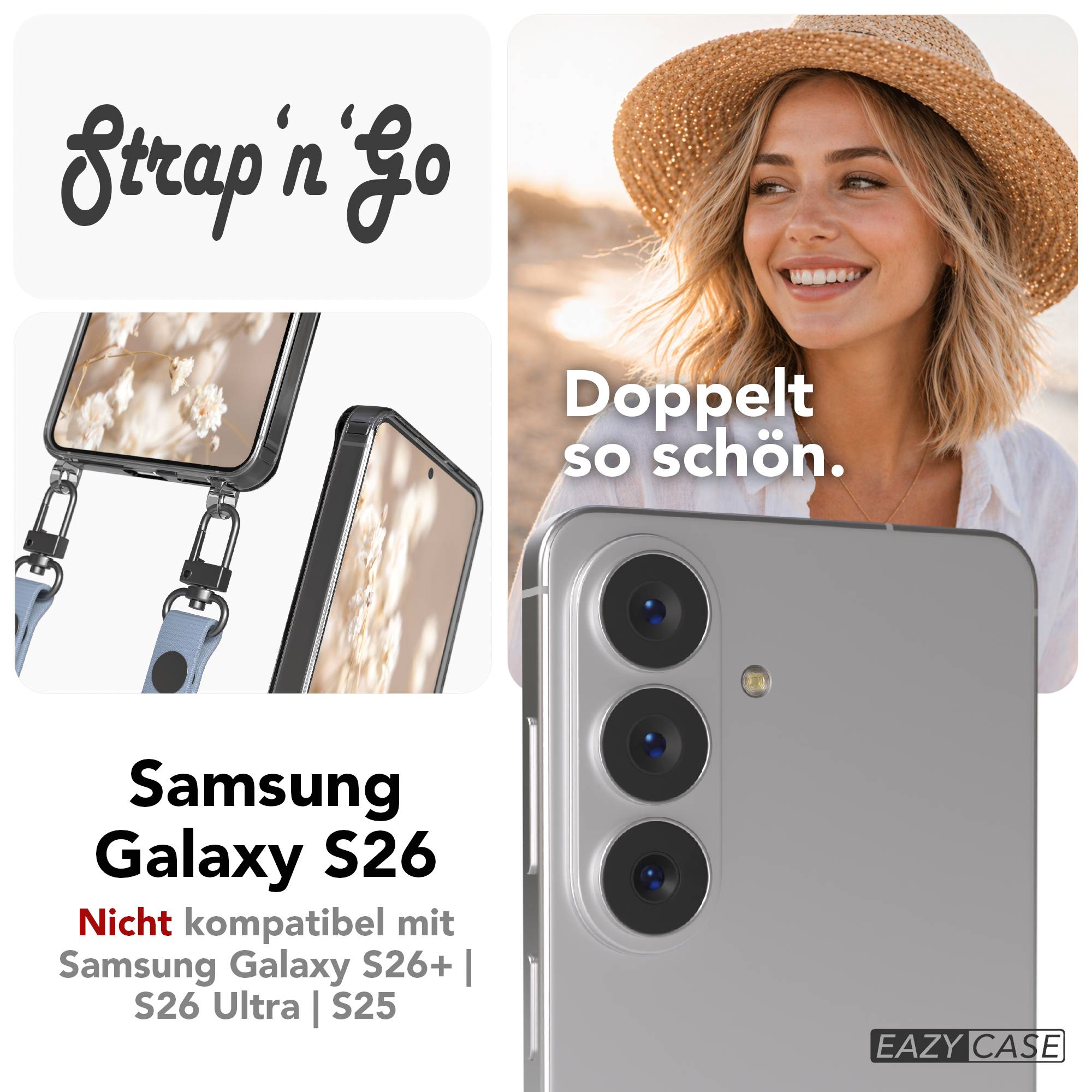 Samsung Galaxy S26 MagSafe Schutzhülle mit magnetischer Crossbody Handykette #farbe_hellblau-magsafe-funktion-ohne-magsafe