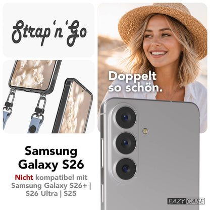 Samsung Galaxy S26 MagSafe Schutzhülle mit magnetischer Crossbody Handykette #farbe_hellblau-magsafe-funktion-ohne-magsafe