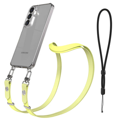 Samsung Galaxy S26 MagSafe Schutzhülle mit magnetischer Crossbody Handykette #farbe_gelb-magsafe-funktion-ohne-magsafe