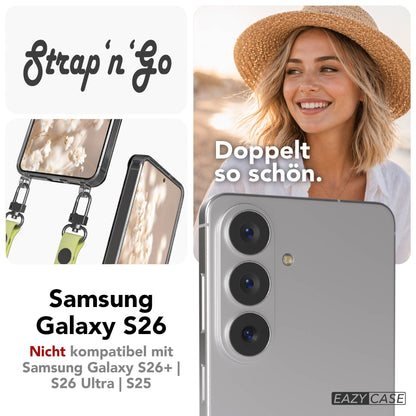 Samsung Galaxy S26 MagSafe Schutzhülle mit magnetischer Crossbody Handykette #farbe_gelb-magsafe-funktion-ohne-magsafe