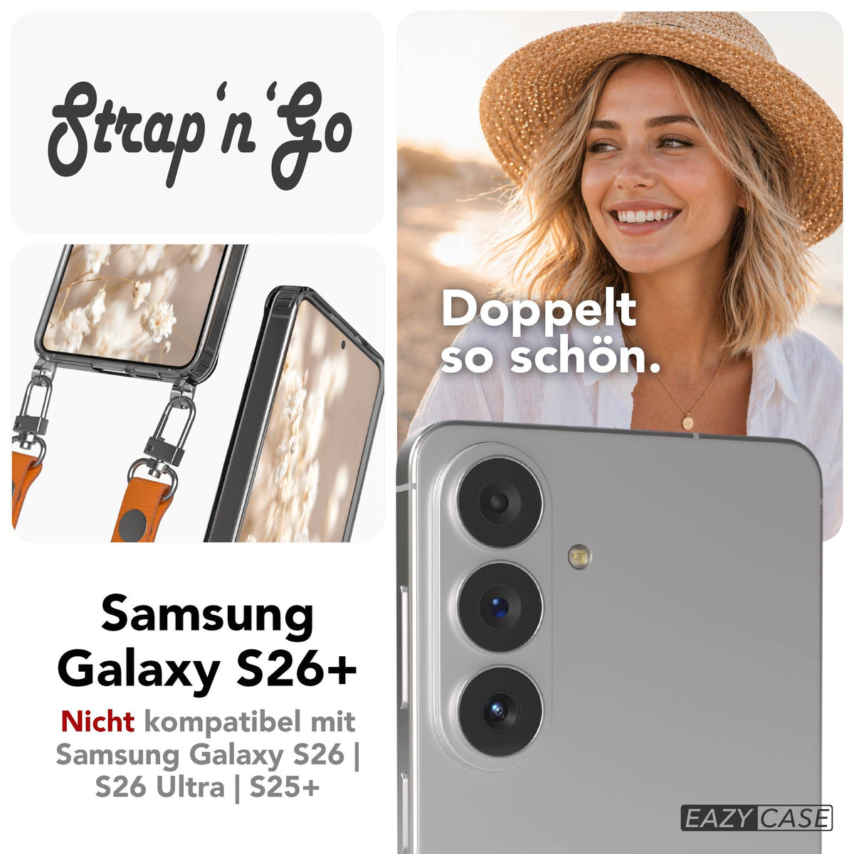 Galaxy S26 Plus Hülle + magnetisches Band