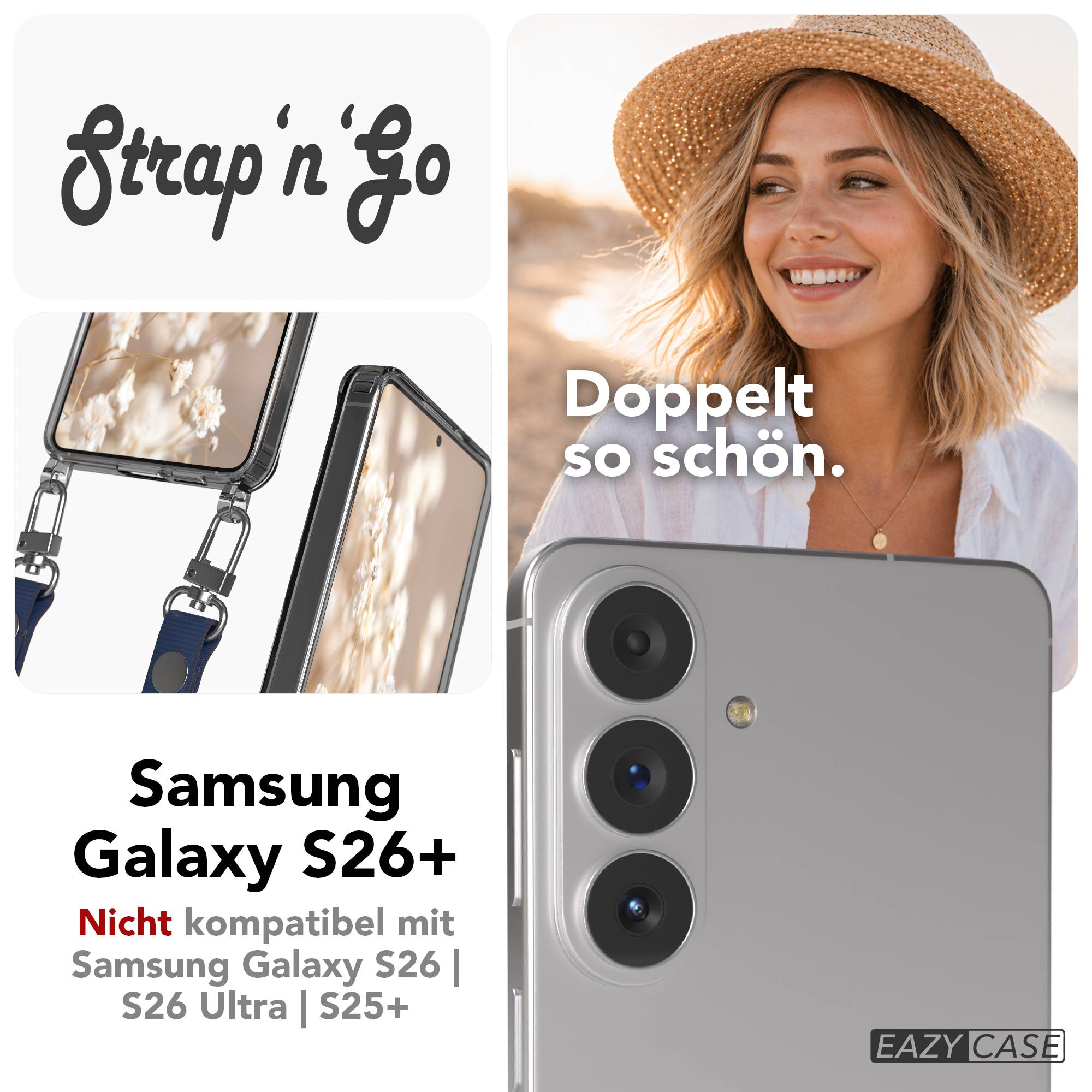 Samsung Galaxy S26 Plus MagSafe Schutzhülle mit magnetischer Crossbody-Handykette #farbe_blau-magsafe-funktion-ohne-magsafe