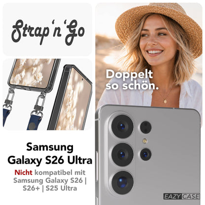 Samsung Galaxy S26 Ultra MagSafe Hülle mit magnetischer Crossbody Handykette #farbe_blau-magsafe-funktion-ohne-magsafe