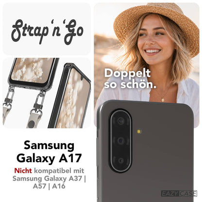 Samsung Galaxy A17 MagSafe Hülle mit magnetischer Crossbody Handykette #farbe_taupe-magsafe-funktion-mit-magsafe