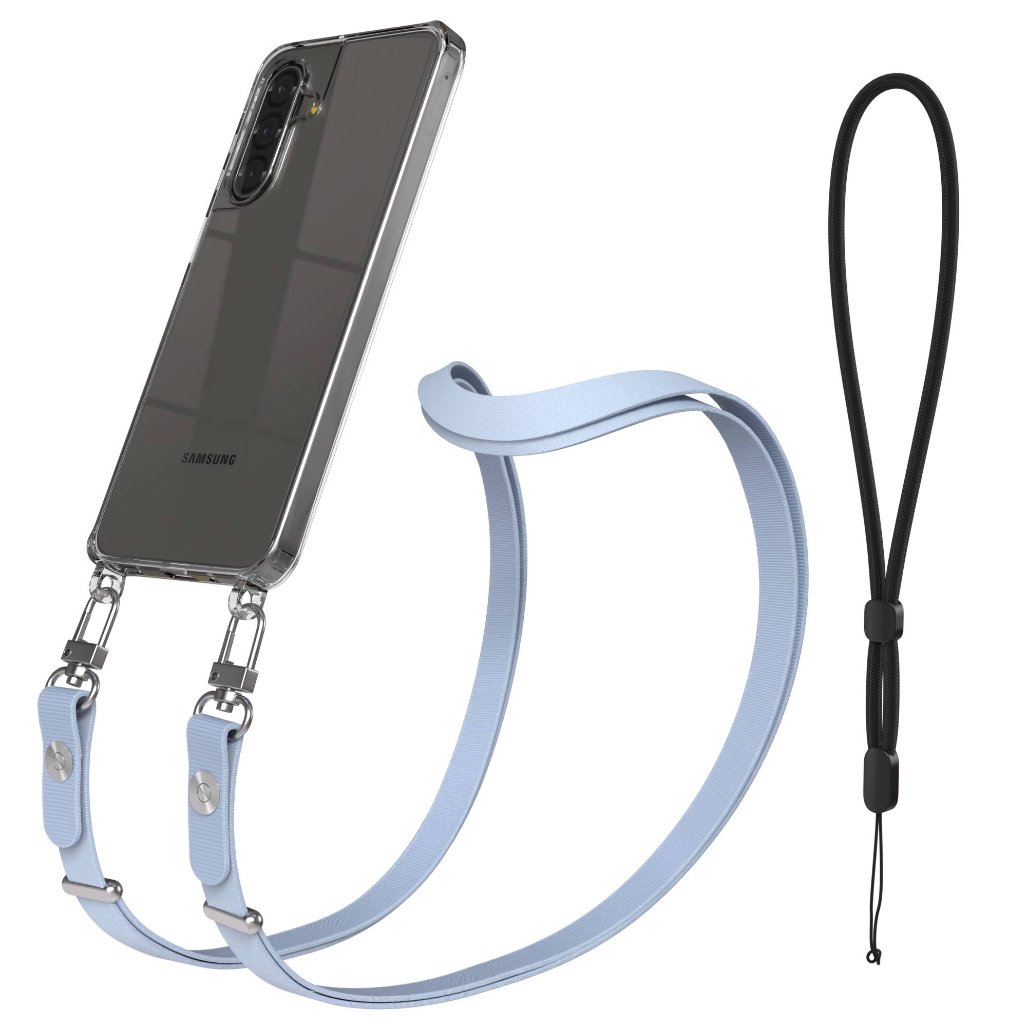 Samsung Galaxy A17 MagSafe Hülle mit magnetischer Crossbody Handykette #farbe_hellblau-magsafe-funktion-ohne-magsafe