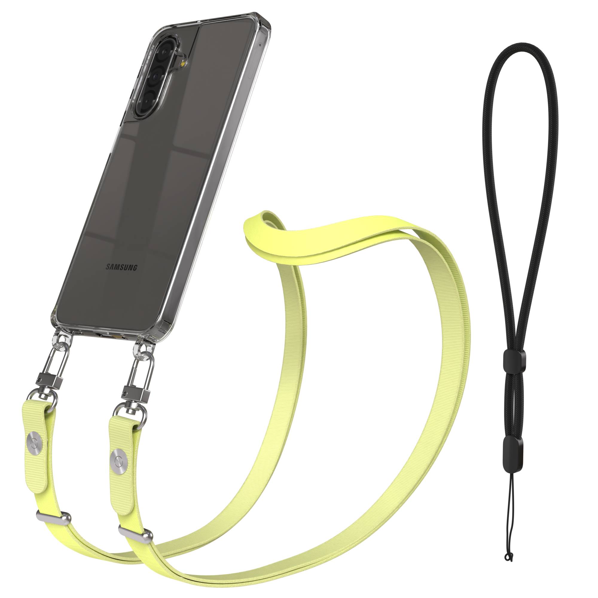 Samsung Galaxy A17 MagSafe Hülle mit magnetischer Crossbody Handykette #farbe_gelb-magsafe-funktion-ohne-magsafe