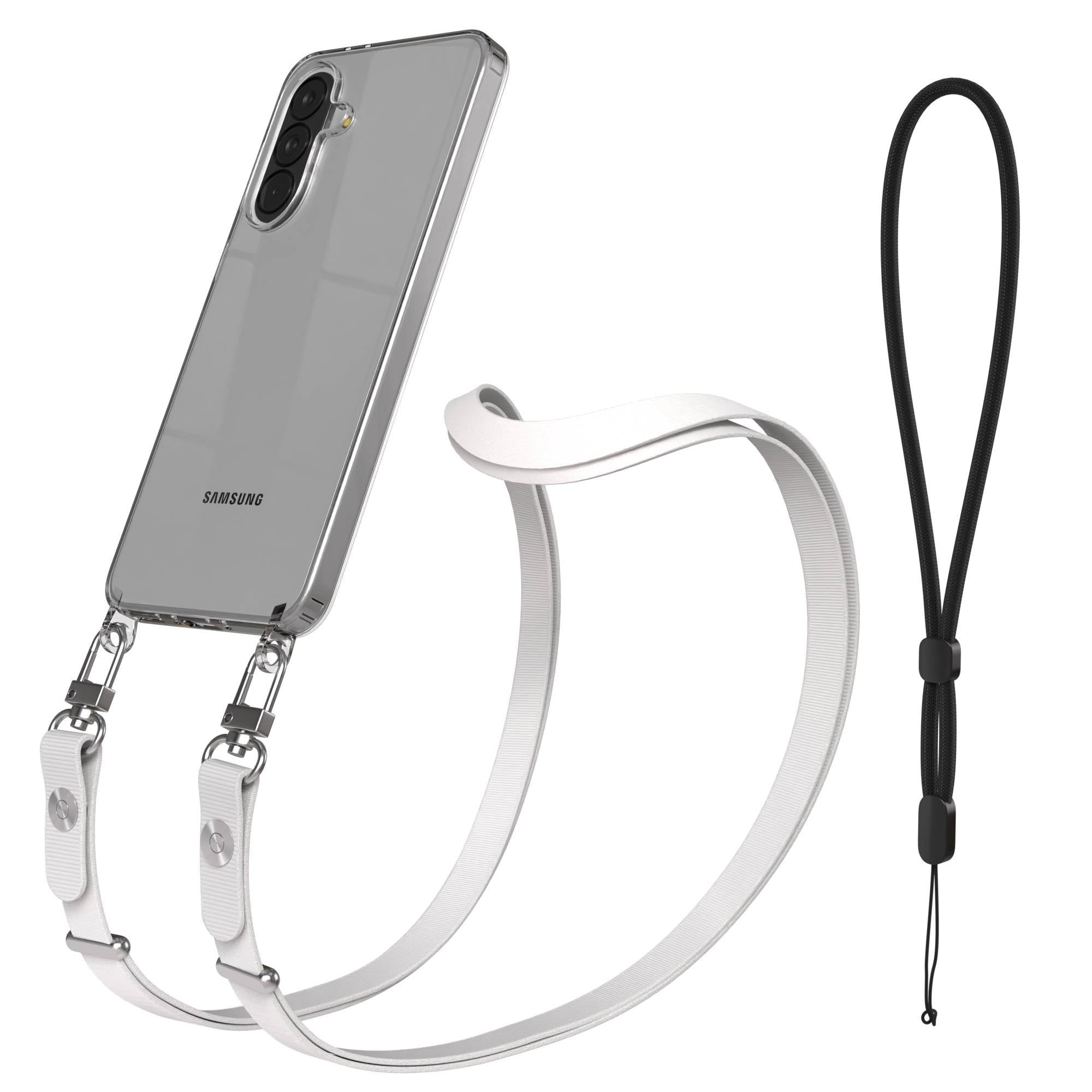 Samsung Galaxy A37 MagSafe Schutzhülle mit magnetischer Crossbody Handykette #farbe_grau-magsafe-funktion-ohne-magsafe