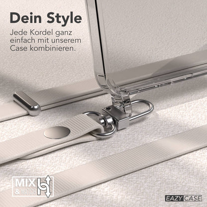 Samsung Galaxy A57 MagSafe Schutzhülle mit magnetischer Crossbody Handykette #farbe_taupe-magsafe-funktion-mit-magsafe