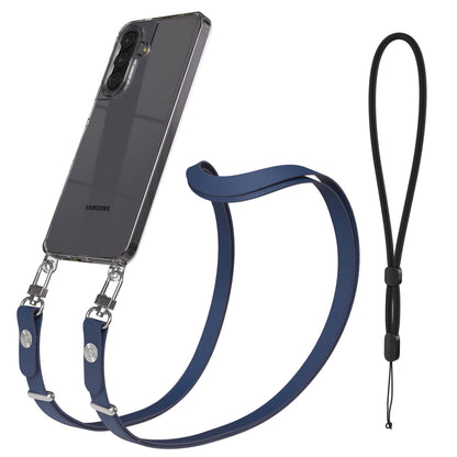 Samsung Galaxy A57 MagSafe Schutzhülle mit magnetischer Crossbody Handykette #farbe_blau-magsafe-funktion-ohne-magsafe