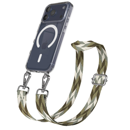 iPhone 17 Pro MagSafe Schutzhülle mit verstellbarem Boho Umhängeband 