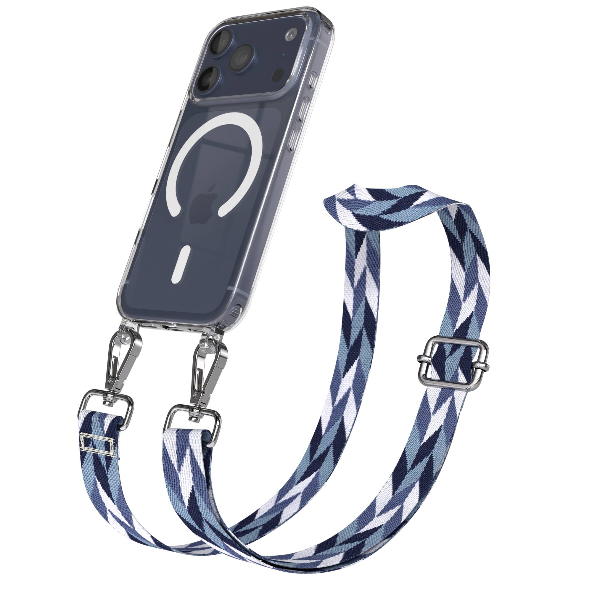 iPhone 17 Pro MagSafe Schutzhülle mit verstellbarem Boho Umhängeband 