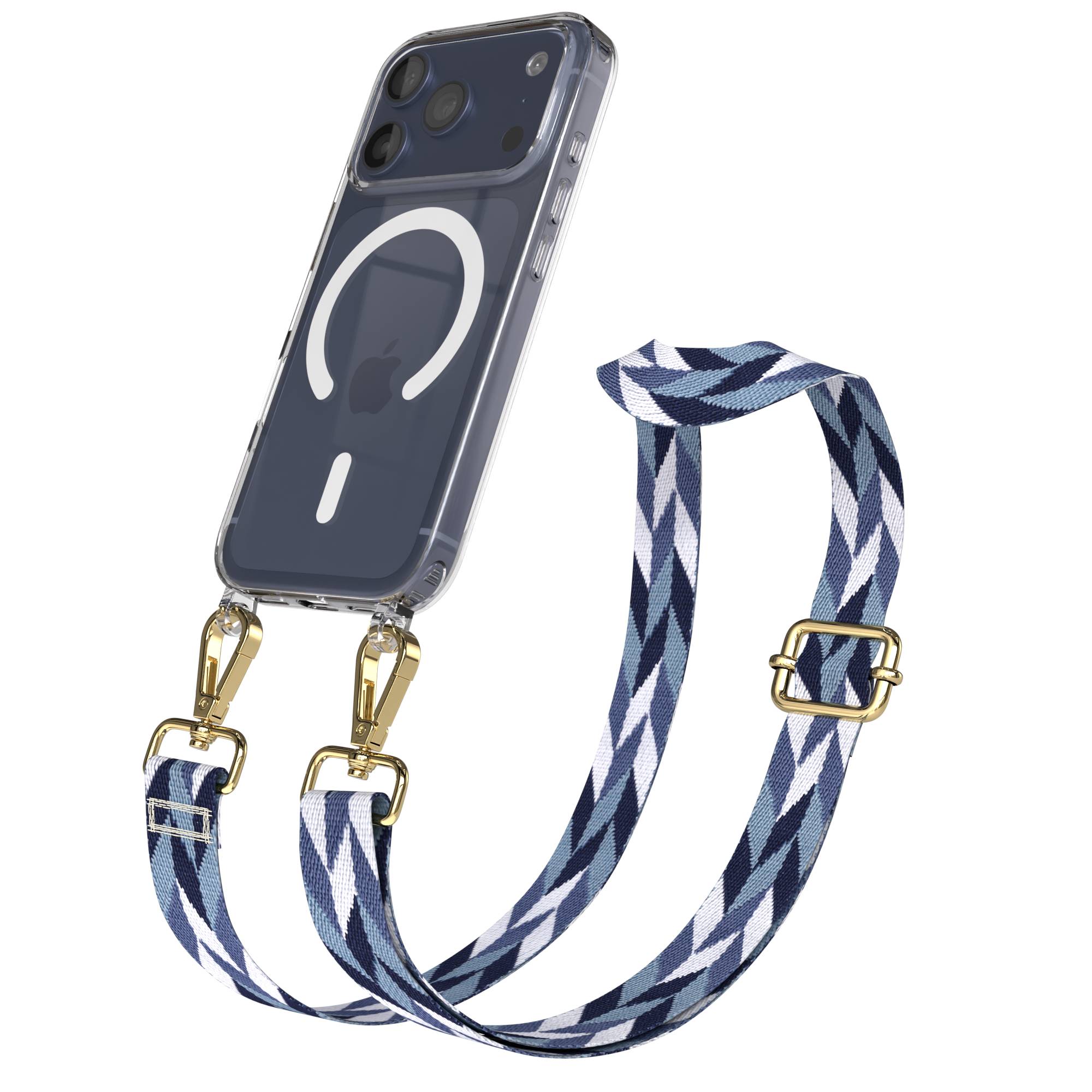 iPhone 17 Pro MagSafe Schutzhülle mit verstellbarem Boho Umhängeband 
