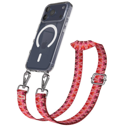 iPhone 17 Pro MagSafe Schutzhülle mit verstellbarem Boho Umhängeband 
