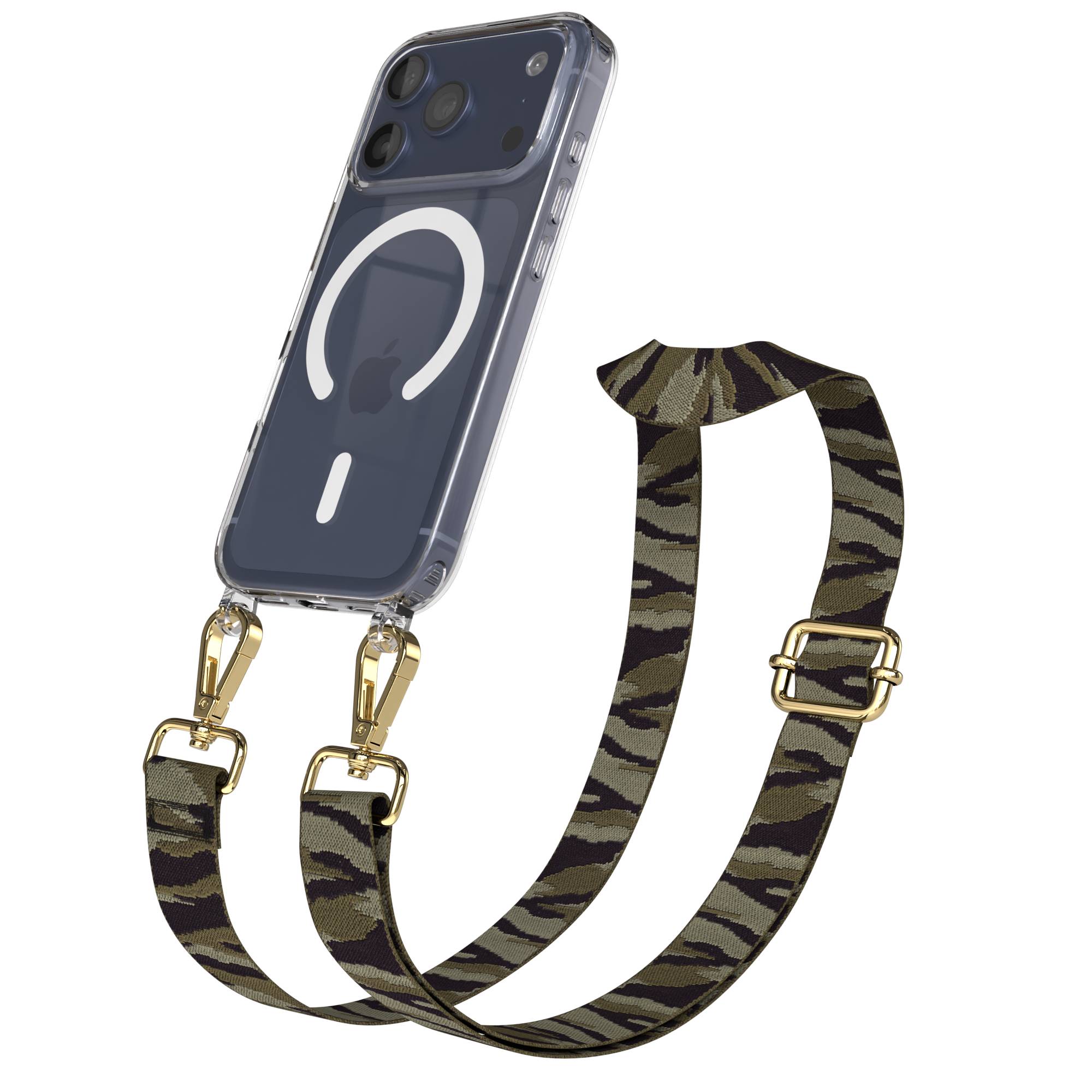 iPhone 17 Pro MagSafe Schutzhülle mit verstellbarem Boho Umhängeband 