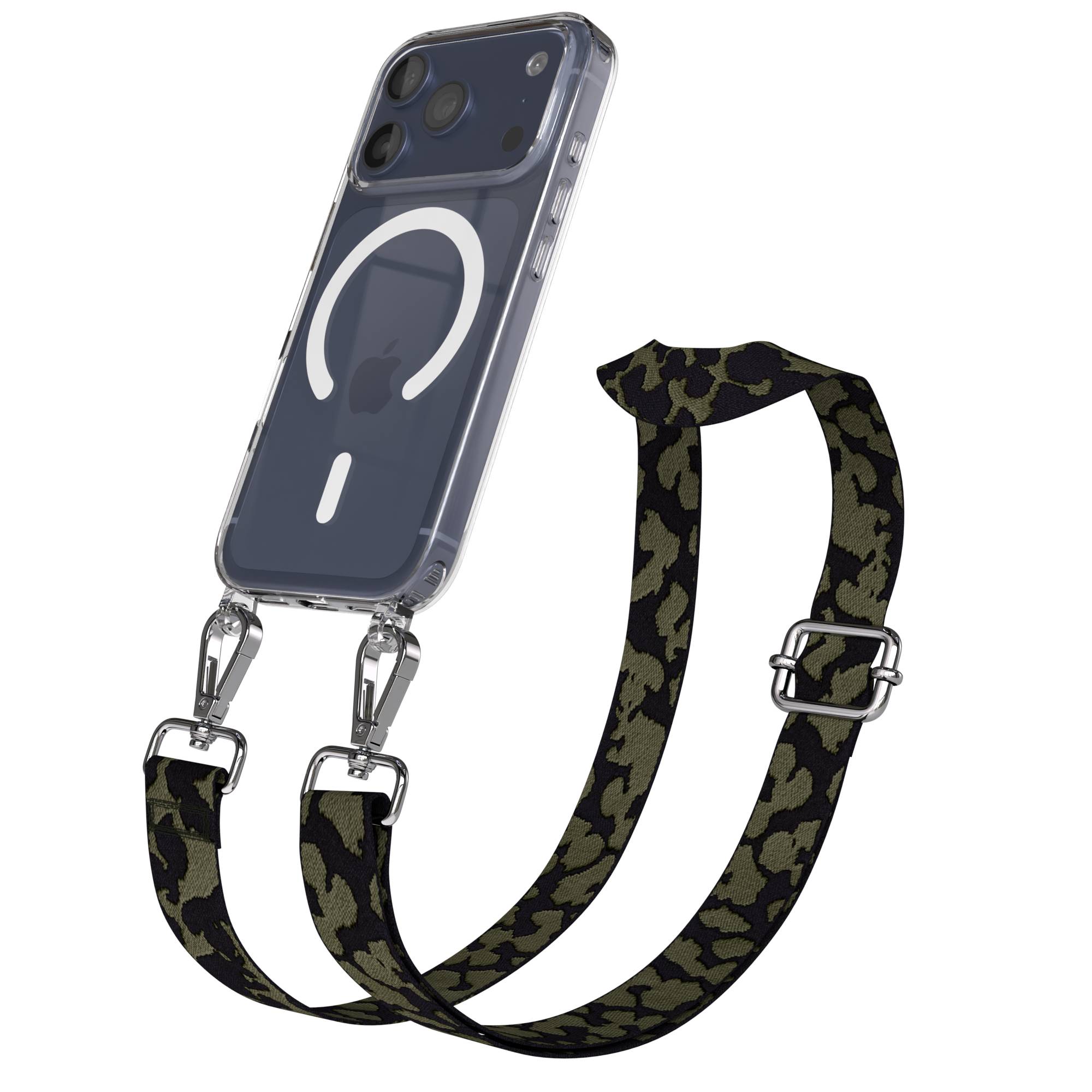 iPhone 17 Pro MagSafe Schutzhülle mit verstellbarem Boho Umhängeband 