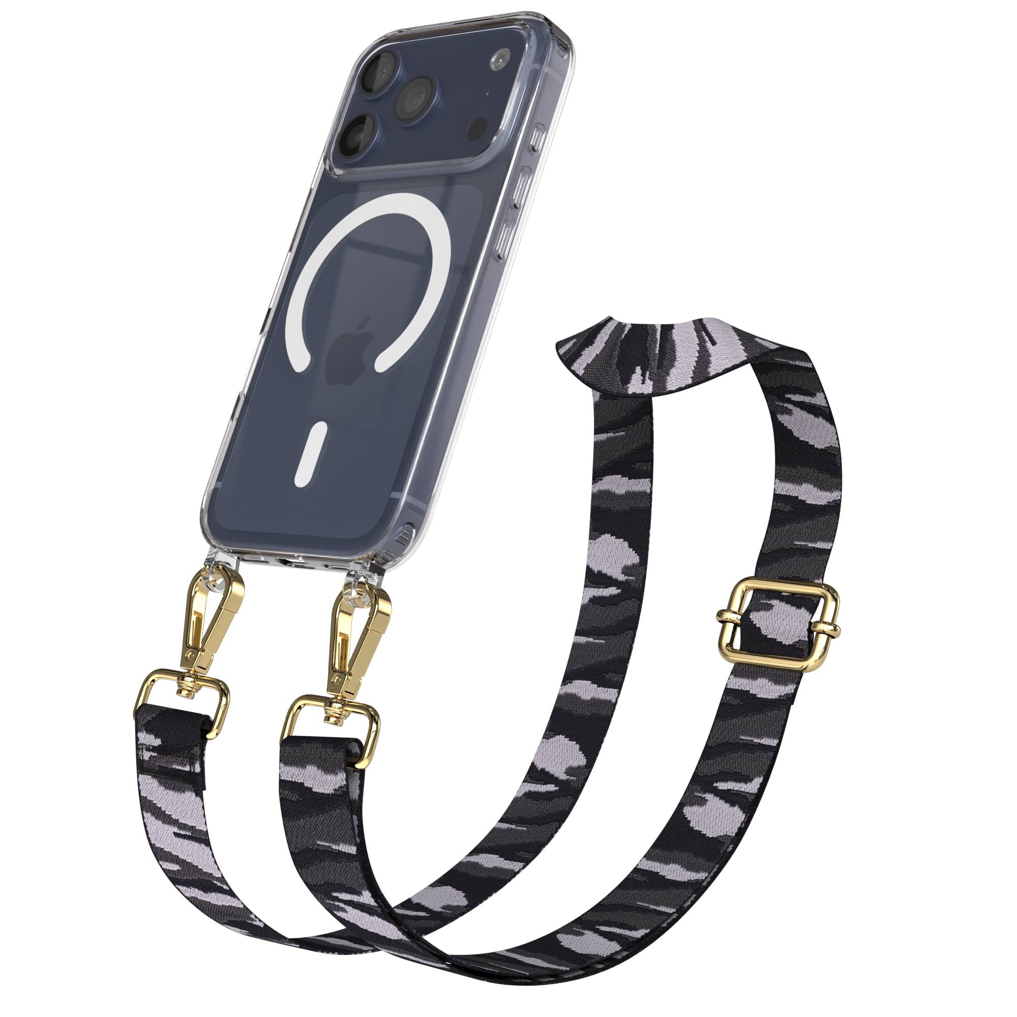 iPhone 17 Pro MagSafe Schutzhülle mit verstellbarem Boho Umhängeband 