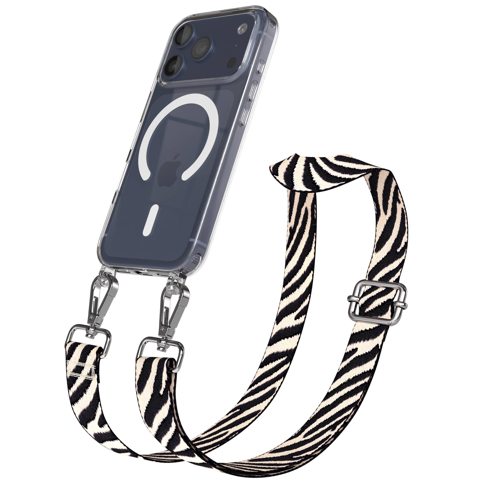 Apple iPhone 17 Pro MagSafe Hülle mit verstellbarem Boho Umhängeband 