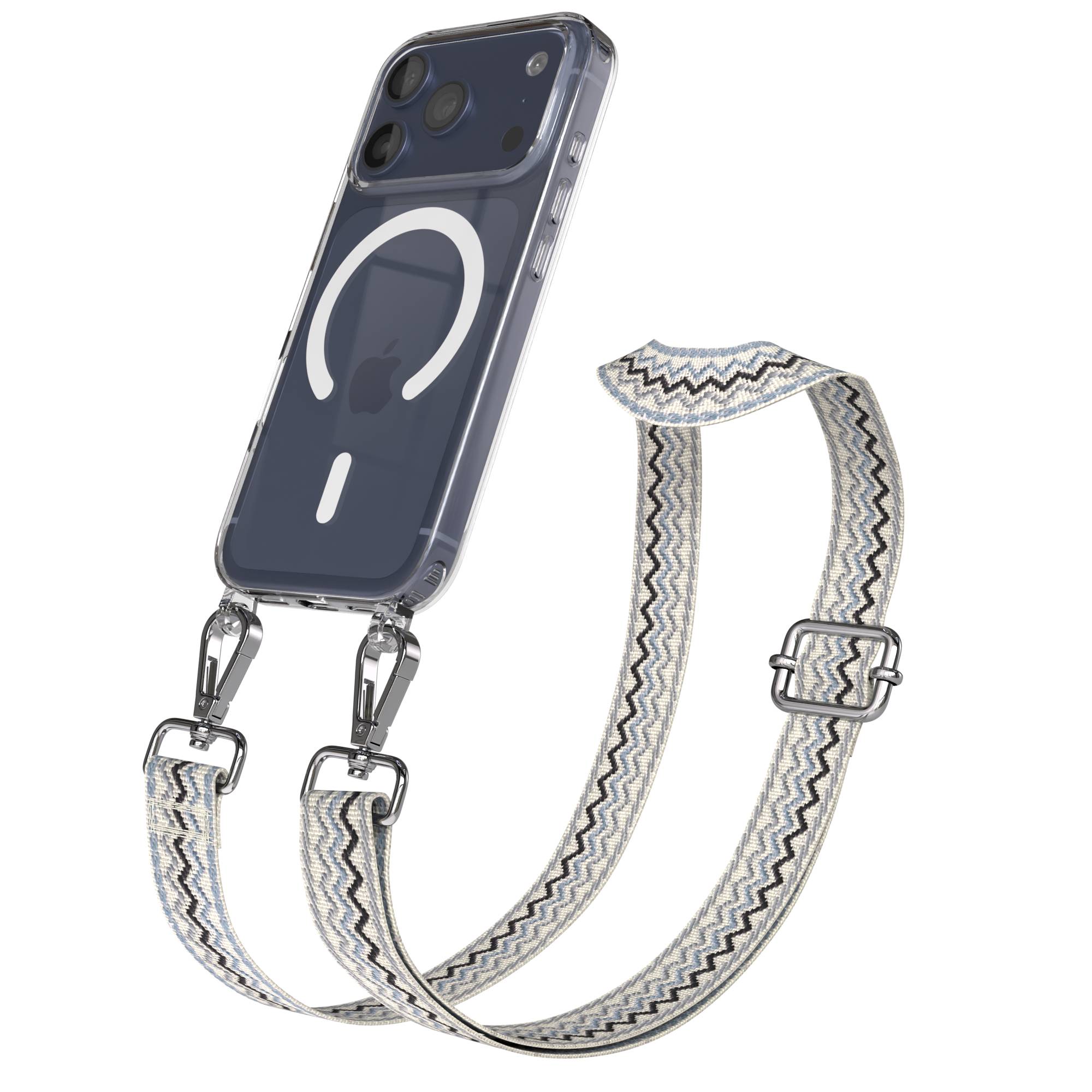 Apple iPhone 17 Pro MagSafe Hülle mit verstellbarem Boho Umhängeband 