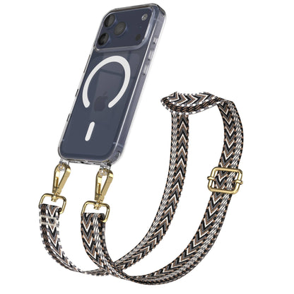 Apple iPhone 17 Pro MagSafe Hülle mit verstellbarem Boho Umhängeband 