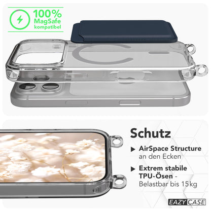 Apple iPhone 17 Pro MagSafe Hülle mit verstellbarem Boho Umhängeband 
