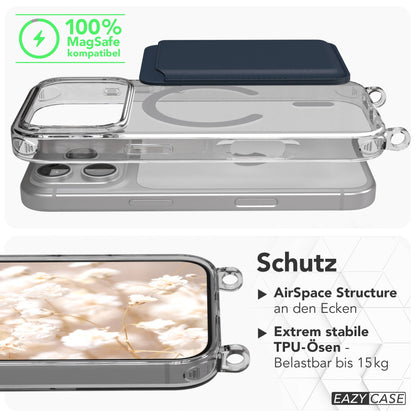 Apple iPhone 17 Pro MagSafe Hülle mit verstellbarem Boho Umhängeband 