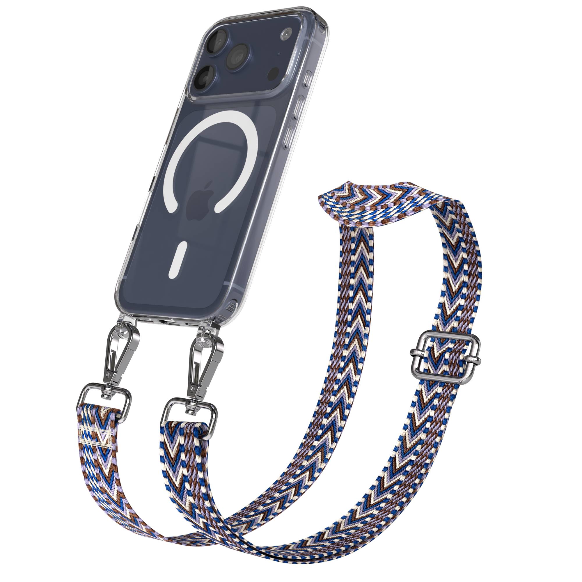 Apple iPhone 17 Pro MagSafe Hülle mit verstellbarem Boho Umhängeband 