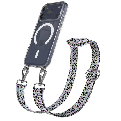 Apple iPhone 17 Pro MagSafe Hülle mit verstellbarem Boho Umhängeband 