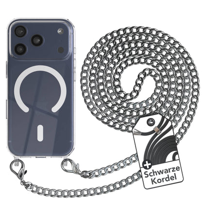 Apple iPhone 17 Pro Handykette Hülle mit Metallkette und Kordel MagSafe 