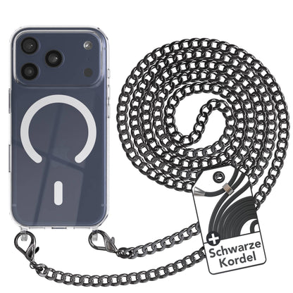 Apple iPhone 17 Pro Handykette Hülle mit Metallkette und Kordel MagSafe 