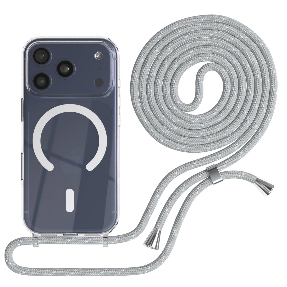 Apple iPhone 17 Pro transparente MagSafe Schutzhülle mit verstellbarer Handykette 