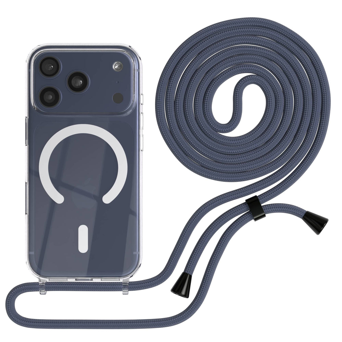 Apple iPhone 17 Pro transparente MagSafe Schutzhülle mit verstellbarer Handykette 