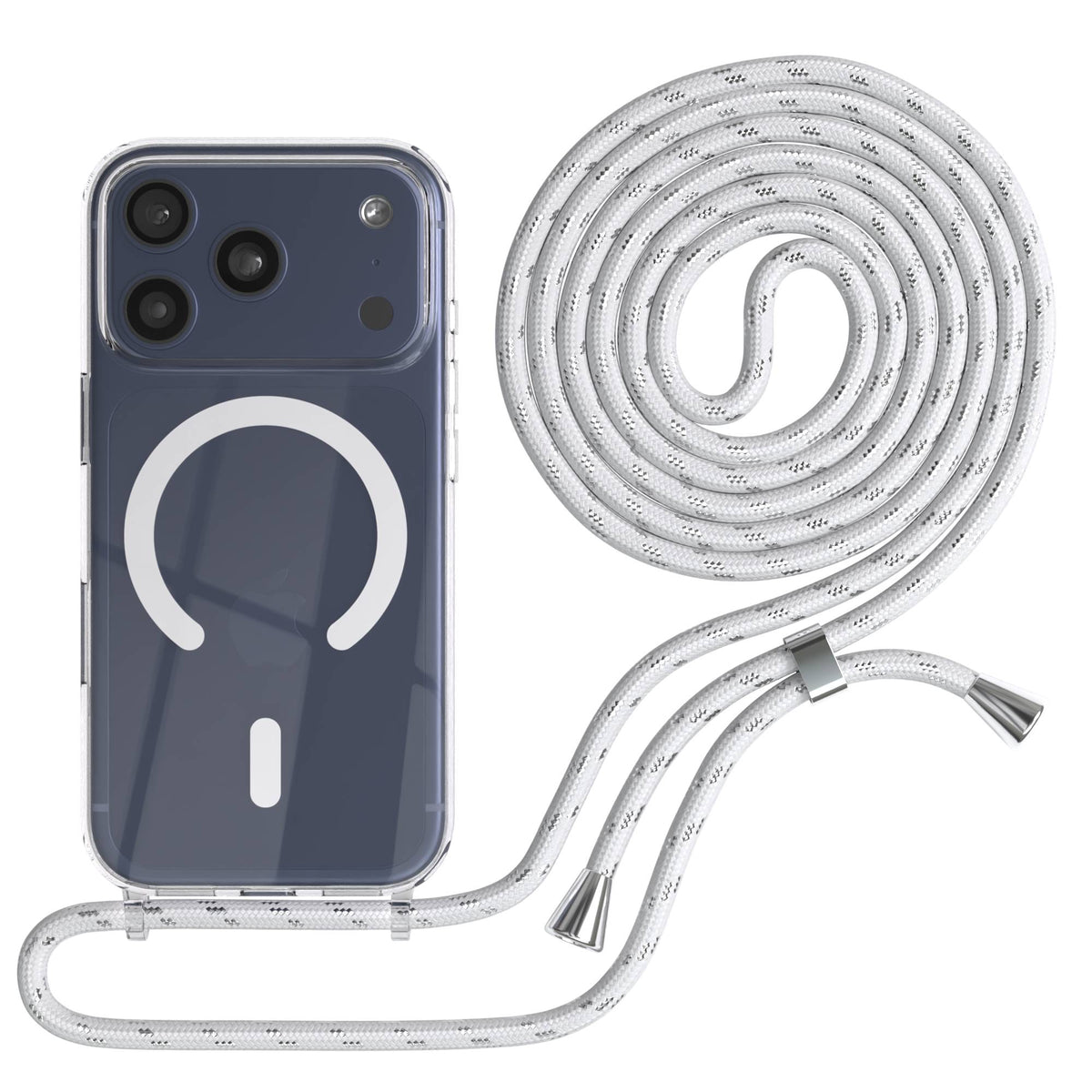 Apple iPhone 17 Pro transparente MagSafe Schutzhülle mit verstellbarer Handykette 