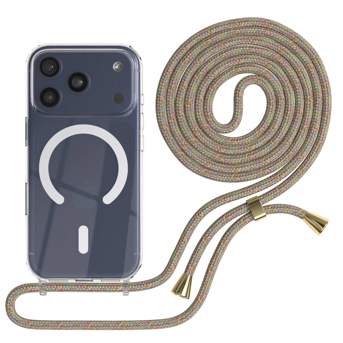 Apple iPhone 17 Pro transparente MagSafe Schutzhülle mit verstellbarer Handykette 