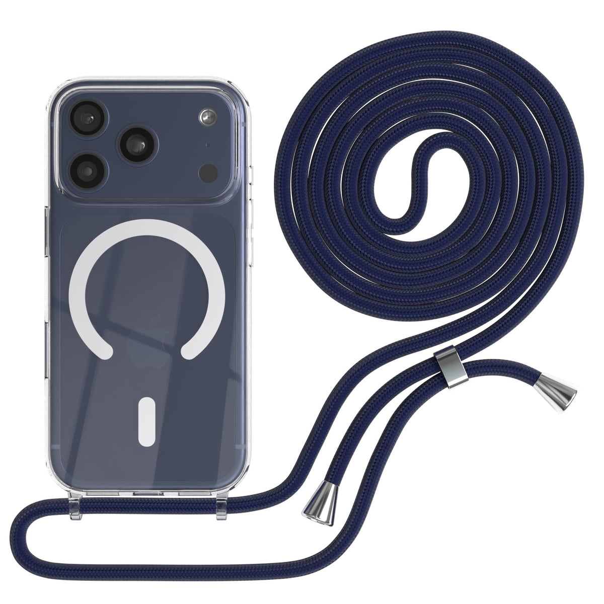 Apple iPhone 17 Pro transparente MagSafe Schutzhülle mit verstellbarer Handykette 