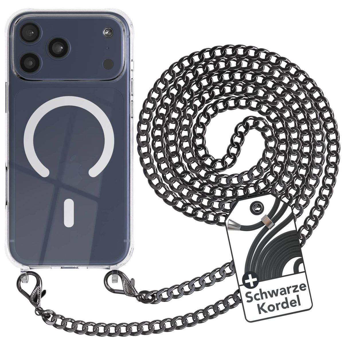 Apple iPhone 17 Pro Max Handykette mit Metallkette und Kordel MagSafe 