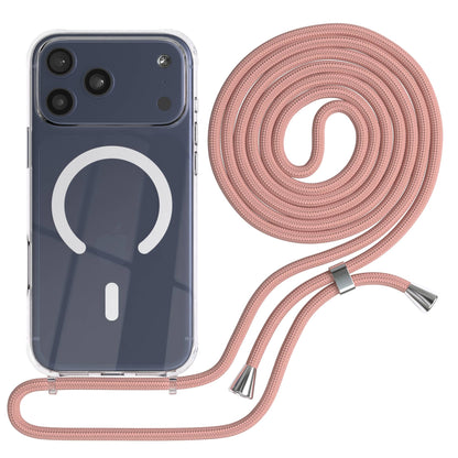Transparente iPhone 17 Pro Max Schutzhülle mit verstellbarer Handykette und MagSafe 