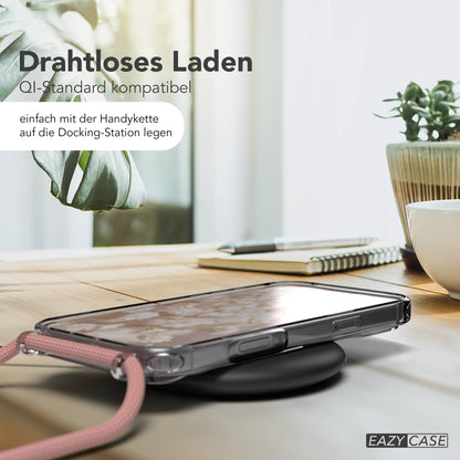Transparente iPhone 17 Pro Max Schutzhülle mit verstellbarer Handykette und MagSafe 
