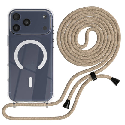 Transparente iPhone 17 Pro Max Schutzhülle mit verstellbarer Handykette und MagSafe 