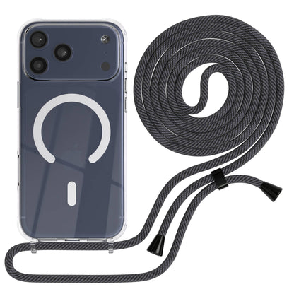 Transparente iPhone 17 Pro Max Schutzhülle mit verstellbarer Handykette und MagSafe 